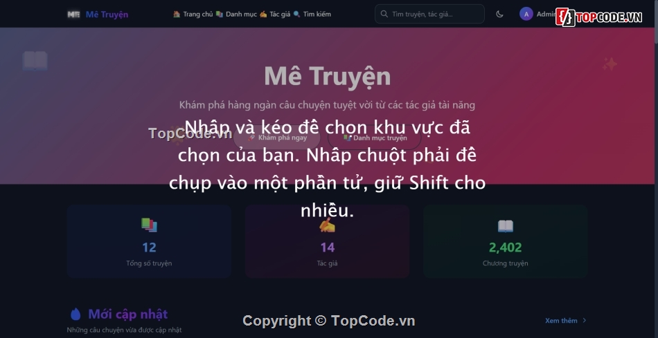 website đọc truyện,nền tảng truyện VIP,CMS quản trị truyện,tích hợp thanh toán,giao diện responsive,tối ưu SEO truyện